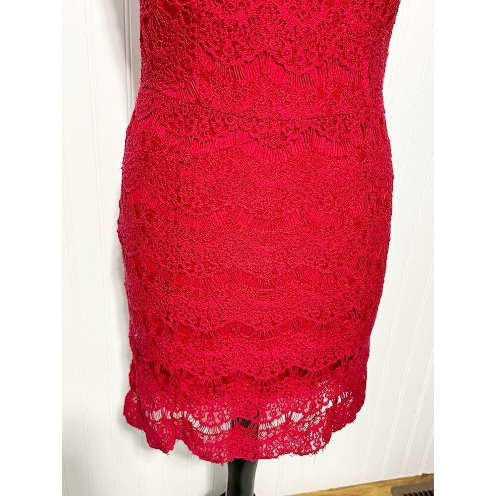 Intimately Free People Women's Daydream Lace Mini Dress Red‎ Medium - Picture 6 of 12